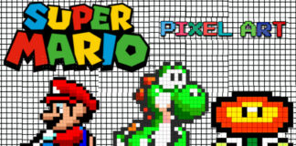 pixel art facile mario