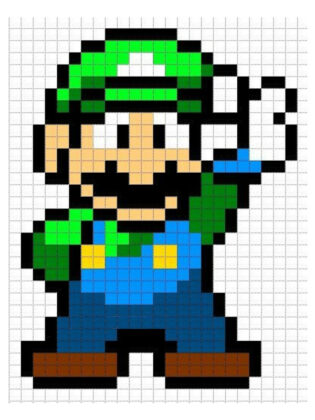 pixel art mario