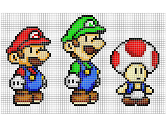 pixel art mario