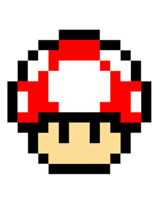 pixel art mario champignon