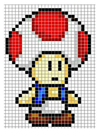 pixel art mario facile