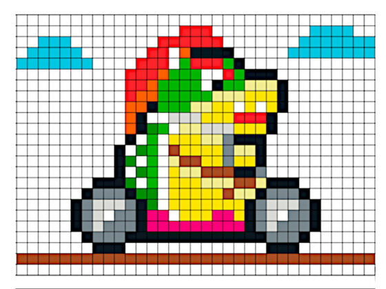 pixel art mario kart