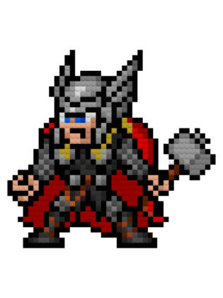 Pixel Art Marvel :Pixel Art Marvel : 50 modèles à imprimer
