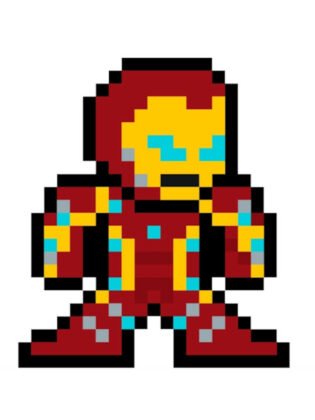 pixel art marvel iron man