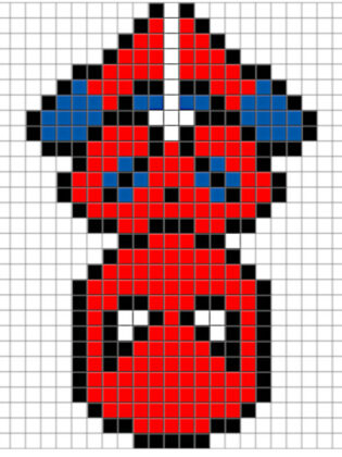 pixel art marvel spiderman
