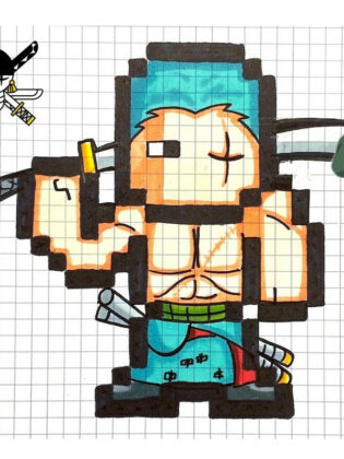 pixel art one piece ace