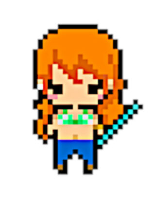 pixel art one piece facile