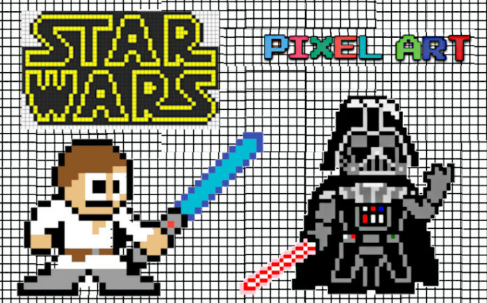 pixel art star wars