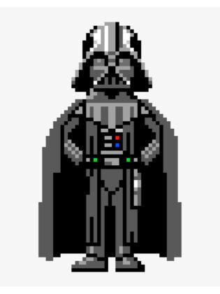 pixel art star wars dark vador