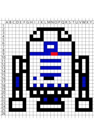 pixel art star wars r2d2