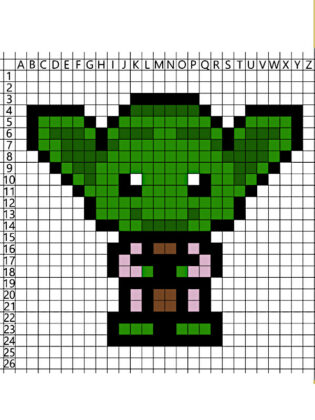 pixel art star wars yoda