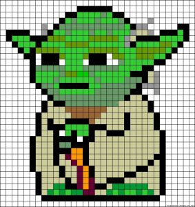 pixel art star wars yoda