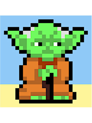 pixel art yoda