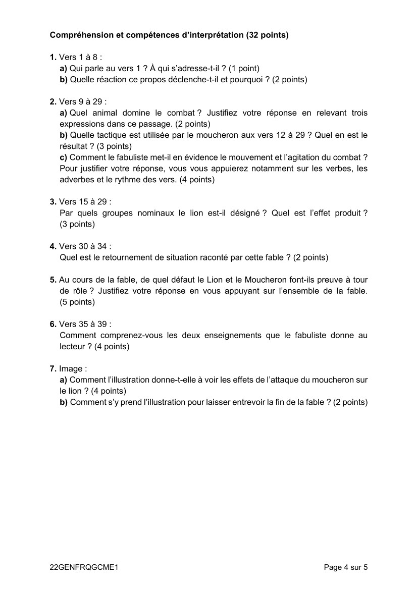 Sujet Brevet Francais 2022 Sujet Francais Brevet 2022 et sa Correction à imprimer