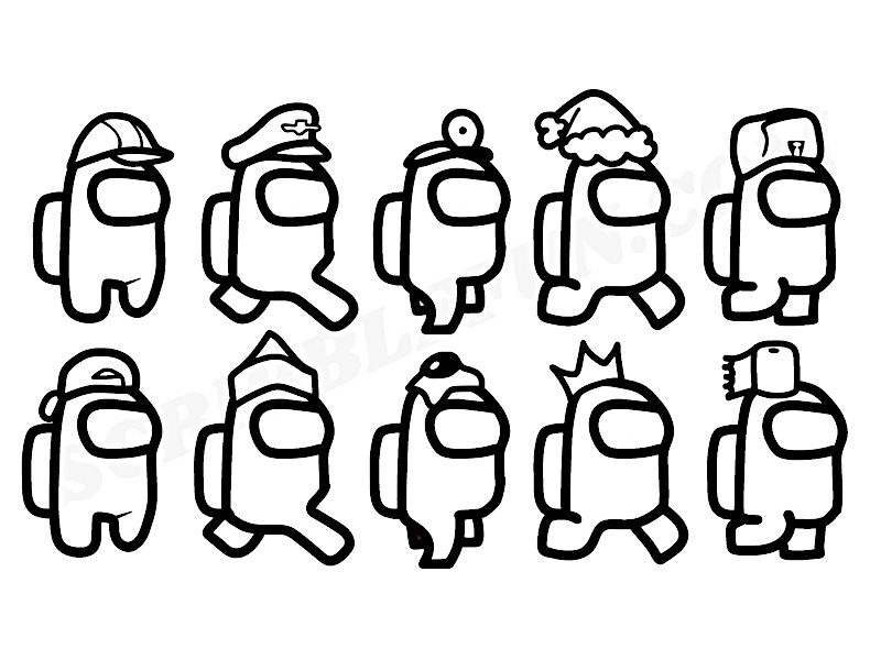 coloriage among us imposter