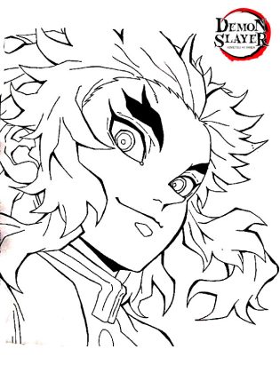 coloriage demon slayer a imprimer