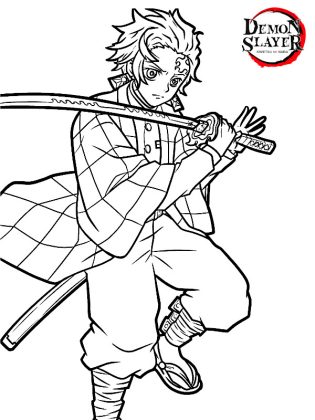 coloriage demon slayer zenitsu