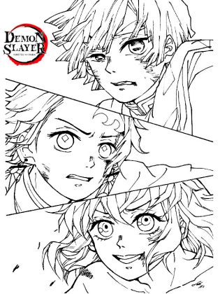 coloriage manga demon slayer