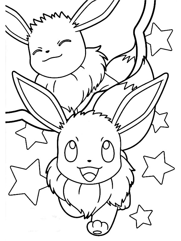 Coloriage Pokemon Famille d'évolution d'Évoli - Coloriage Gratuit à  Imprimer Dessin 2021