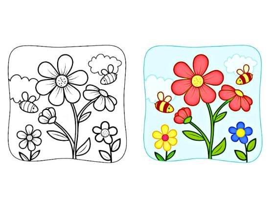 coloriage printemps maternelle