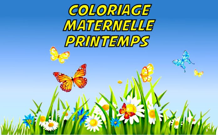 coloriage printemps maternelle