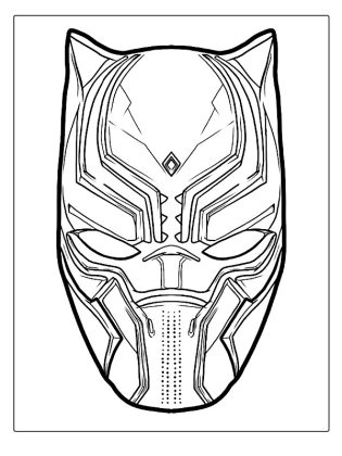 black panther coloriage