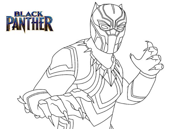 black panther coloriage