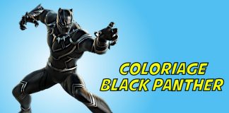 black panther coloriage
