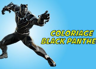 black panther coloriage