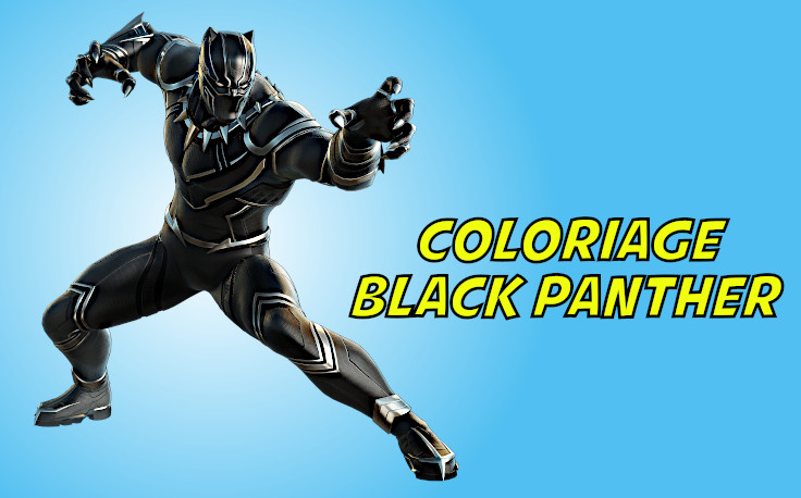 black panther coloriage