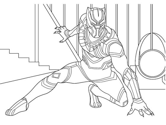coloriage black panther