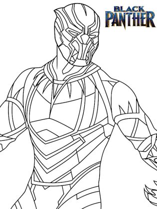 coloriage black panthere