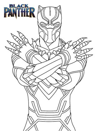 coloriage black panthere