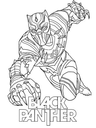 coloriage black panthere