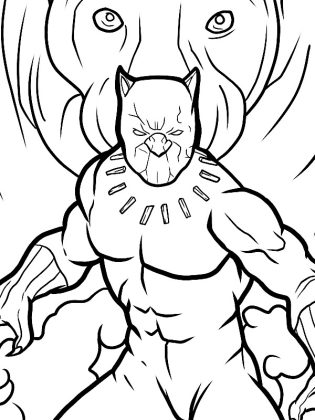 coloriage black panthere