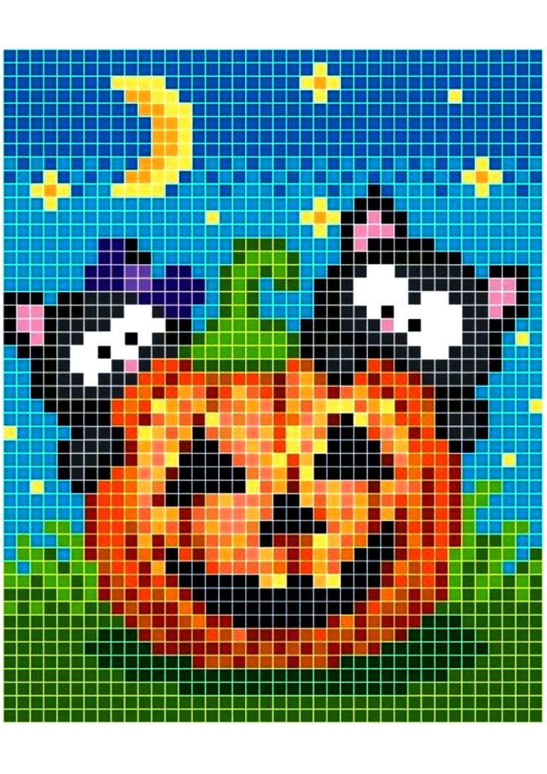 Pixel Art Halloween : 50 dessins à imprimer 🎃
