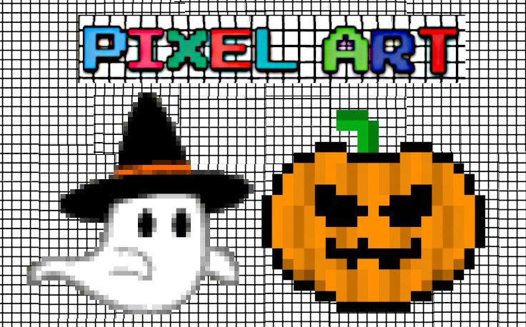 pixel art halloween