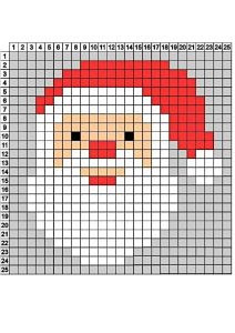 pixel art pere noel