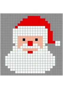 pixel art pere noel