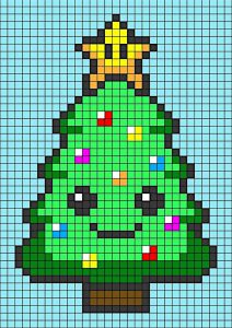 pixel art sapin