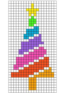 pixel art sapin