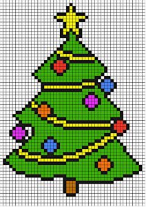 pixel art sapin