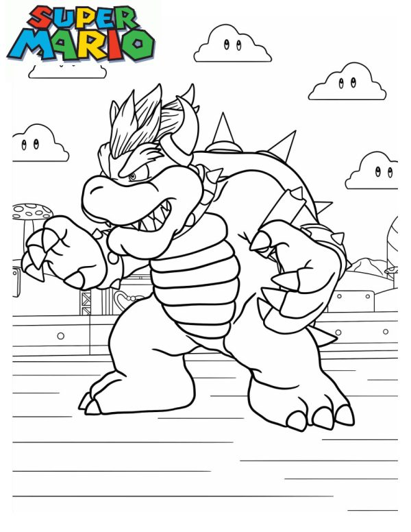 Coloriage bowser 30 dessins imprimer jpg et pdf 