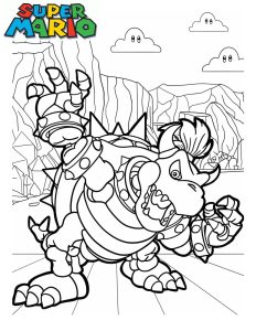 coloriage bowser fury