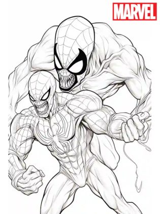 spiderman venom coloriage
