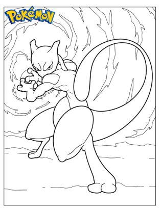 coloriage mewtwo