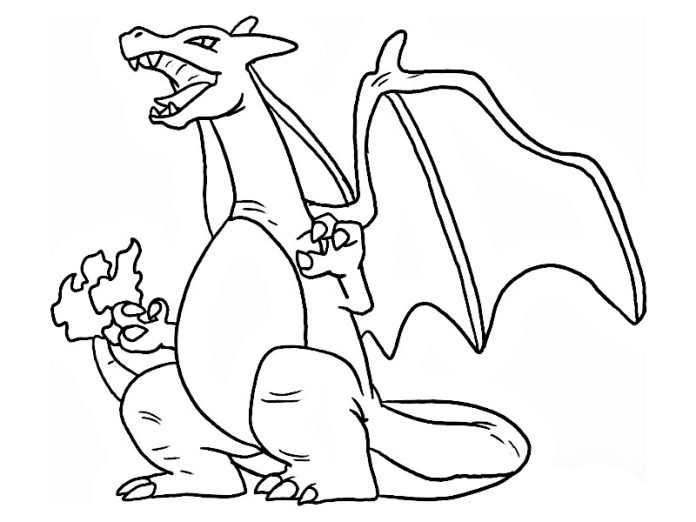 Coloriage Pokemon Dracaufeu : 30 dessins à imprimer