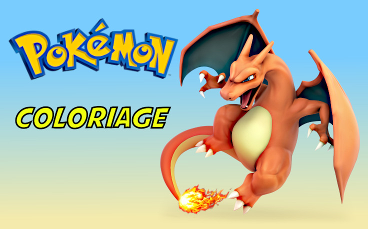 Coloriage Pokémon dracaufeu en Ligne Gratuit à imprimer