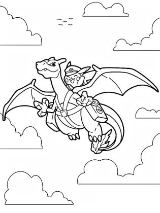 coloriage pokemon dracaufeu