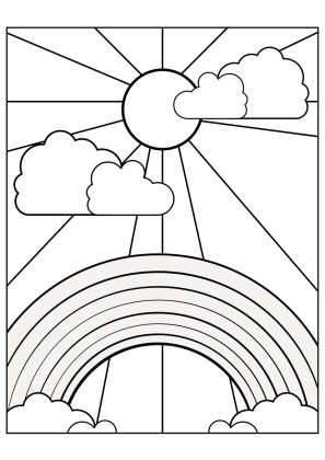 dessin arc en ciel a imprimer